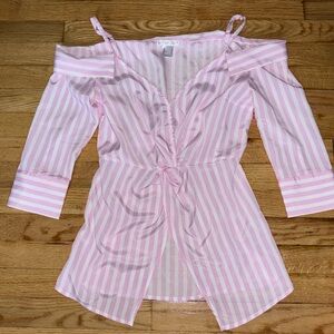 Venus off the shoulder collared blouse